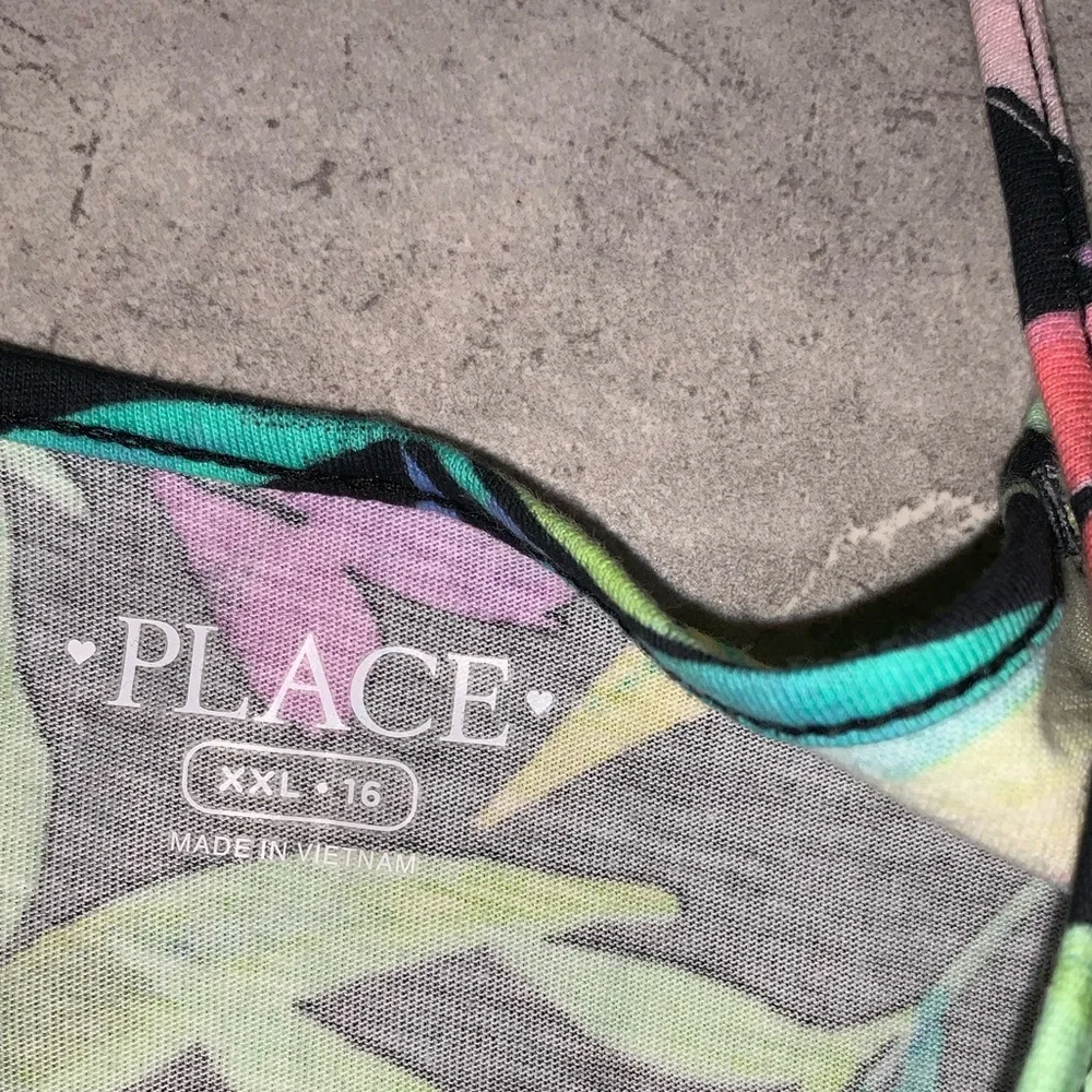 Place (children’s place) tropical dress NWOT colorful kids SZ 16 girls